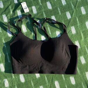 Aerie Real Me Sweat Cardio Black Sports Bra